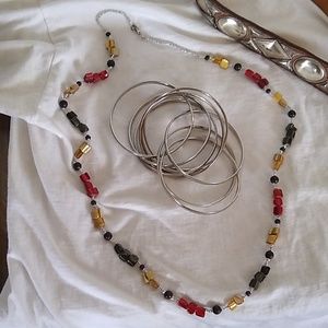 Beaded necklace.